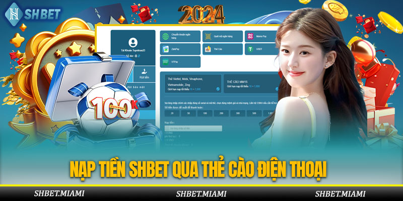 Nạp tiền Shbet qua thẻ cào điện thoại